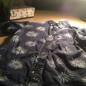 Blue button down shirt